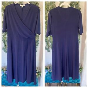 Chaus NY Faux Wrap Midi Dress